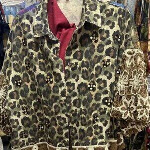 NWT Rare Bird Leopard Jacket